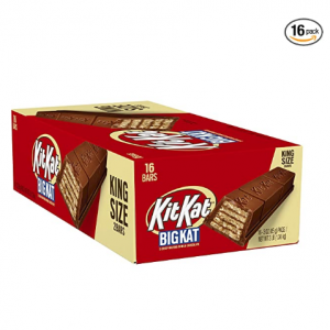 KIT KAT BIG KAT King Size Candy Bar, Milk Chocolate Covered Crisp Wafer, (Pack of 16) @ Amazon