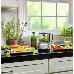 KitchenAid KFC3516CU 3.5杯食物搅拌机,银色