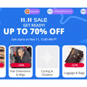 AliExpress Single's Day Sale - Up to 70% OFF