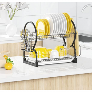 iSPECLE 2层不锈钢碗碟架 @ Amazon