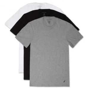 Nautica Mens Crew T-Shirts, 3-Pack $19.50 shipped