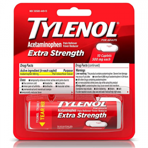 Tylenol 强效退烧止痛药 500 mg 10粒 随身包装 @ Amazon