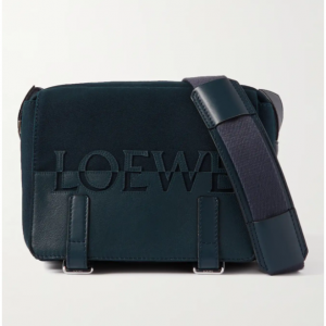 Loewe Military Xs Leather-trimmed 邮差包