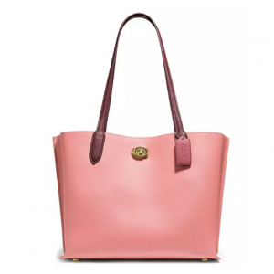 40% Off Coach Willow Tote In Colorblock With Signature Canvas Interior @ Belk