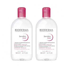 Bioderma Sensibio H2O Micellar Water for Sensitive Skin 16.7 Fl Oz (Pack of 2) @ Amazon