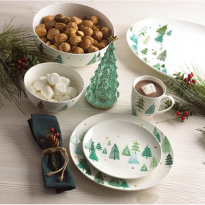 Lenox 溫馨聖誕樹陶瓷餐盤 4個裝 8.6" @ Amazon