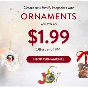 Snapfish Select Christmas Ornaments Sale