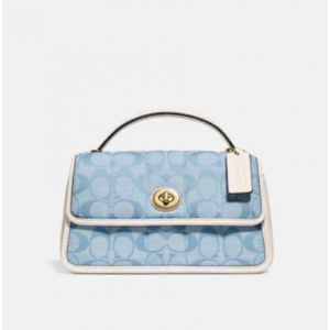 40% Off Coach Turnlock Clutch 20 In Signature Chambray With Quilting @ Coach 