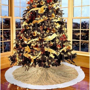 TOBEHIGHER Christmas Tree Skirt 48" @ Amazon