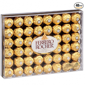 Ferrero Rocher Chocolate Candy Gold Wrap Ferrero Rocher, 48 Count @ Amazon