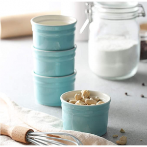 DOWAN 陶瓷烤碗、零食碗6件套6oz 适合做布丁 2色可选 @ Amazon