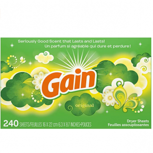 Gain 芳香衣物烘干纸 240张 减少静电和褶皱 @ Amazon