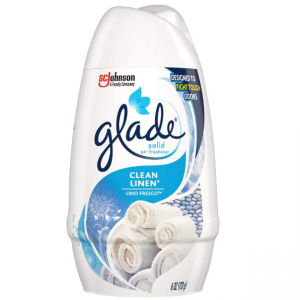 Glade Solid Air Freshener, Deodorizer for Home and Bathroom, Clean Linen, 6 Oz @ Amazon