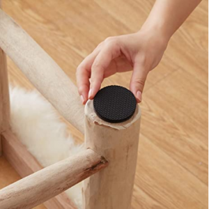 Amazon Basics Rubber Furniture Pads, Black, 2'' Round, 8 pcs @ Amazon