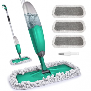 Domi-patrol 超细纤维喷雾拖把 带3片替换拖布 @ Amazon