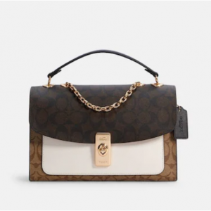 58% Off Coach Lane Shoulder Bag In Blocked Signature Canvas @ Coach Outlet