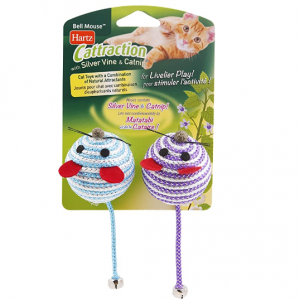 Hartz Cattraction Cat Toys with Silver Vine and Catnip, Bell Mouse @ Amazon