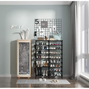 SHOWIN 9层鞋架 带侧面收纳袋 @ Amazon