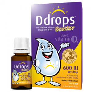 Ddrops Booster 寶寶維生素D3增強滴劑 600 IU,100滴(2.8ml) @ Walmart