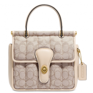 40% Off COACH Willis Top-Handle 18 In Signature Jacquard With Quilting @ Macy's