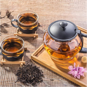 PURPLECROWN 880 ML玻璃茶壶，带可拆卸不锈钢浸泡器 @ Amazon