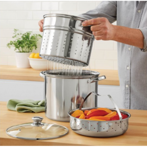 Walmart ：Mainstays 多功能不锈钢蒸锅4件套 8夸脱