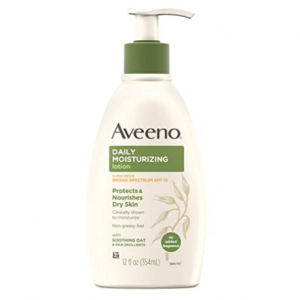 Aveeno Daily Moisturizing Body Lotion with Broad Spectrum SPF 15 Sunscreen 12floz @ Amazon 