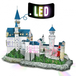 CubicFun LED Neuschwanstein Castle 3D Puzzles Building Toys, 128 Pieces @ Amazon