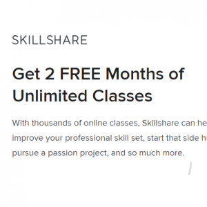 Skillshare Black Friday & Cyber Monday Sale - 2 FREE Months & 40% OFF