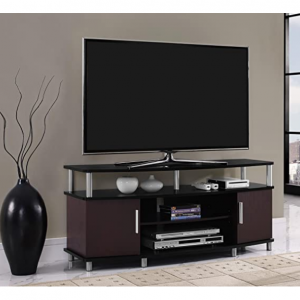 Ameriwood Home Carson TV Stand for TVs up to 50", Cherry/Black @ Amazon