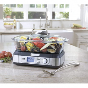 Cuisinart Cookfresh 玻璃数字电蒸锅 秋冬海鲜锅必备 @ Amazon