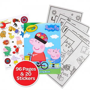Crayola Peppa Pig Coloring Book with Stickers,96 Pages @ Amazon