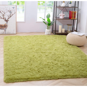 Noahas l綠色超柔舒適地毯，5.3x7.5 Feet @ Amazon