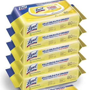 Amazon - Lysol 消毒湿巾6连包80片 共480张 ，立减$8