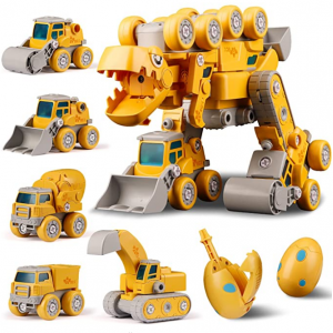 ERCHAOXI 5合1工程车组装恐龙玩具 @ Amazon