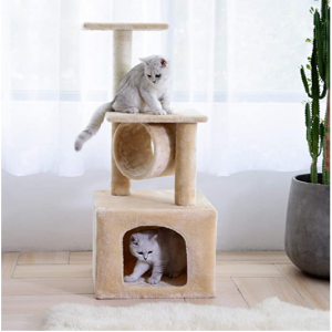 BEAU JARDIN 37 Inch Cat Trees and Towers Cat Condo @ Amazon