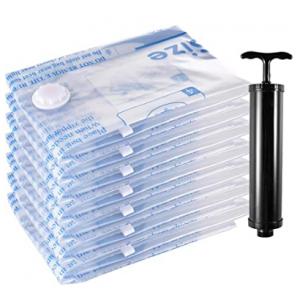MEIQIHOME 可重复使用真空压缩袋 7个装 超大号 带真空泵 @ Amazon