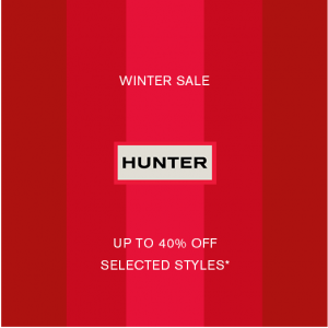 Hunter Boots官网冬季大促！精选时尚鞋靴优惠！