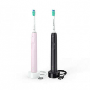 Philips - Sonicare 3100 黑色&粉色电动牙刷 HX3675/15