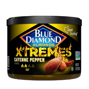 Blue Diamond Almonds XTREMES Cayenne Pepper Flavored Snack Nuts, 6 Oz Resealable Cans @ Amazon