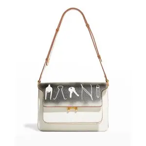 Neiman Marcus官網Marni Trunk Marni Logo塗鴉單肩包特賣！