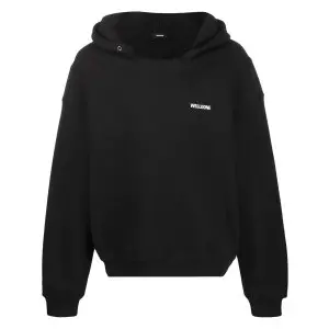 We11done Name Tag Logo Hoodie @ FARFETCH