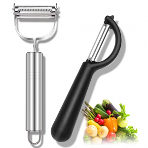 JYDQTGS 不锈钢水果蔬菜削皮擦丝切片器2件套 @ Amazon