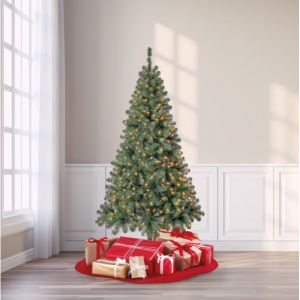 Holiday Time Pre-Lit Madison Pine Artificial Christmas Tree, Mini Clear Lights, 6.5' @ Walmart