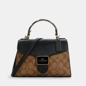 63% Off COACH Pepper Satchel In Signature Canvas @ Shop Premium Outlets