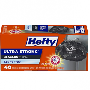 Hefty 超强韧厨房垃圾袋 13加仑 40个装 @ Amazon