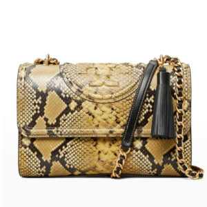 Neiman Marcus官网 Tory Burch Fleming 蛇纹单肩链条单肩包额外8折热卖