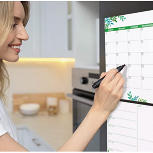 Coboll 磁吸式月历白板 + 购物单记录板 @ Amazon