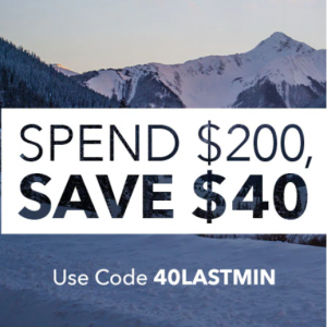 Spend $200, Save $40 On Select Styles @ Steep and Cheap