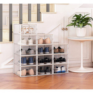 SESENO 可堆疊透明鞋盒 12個裝 @ Amazon